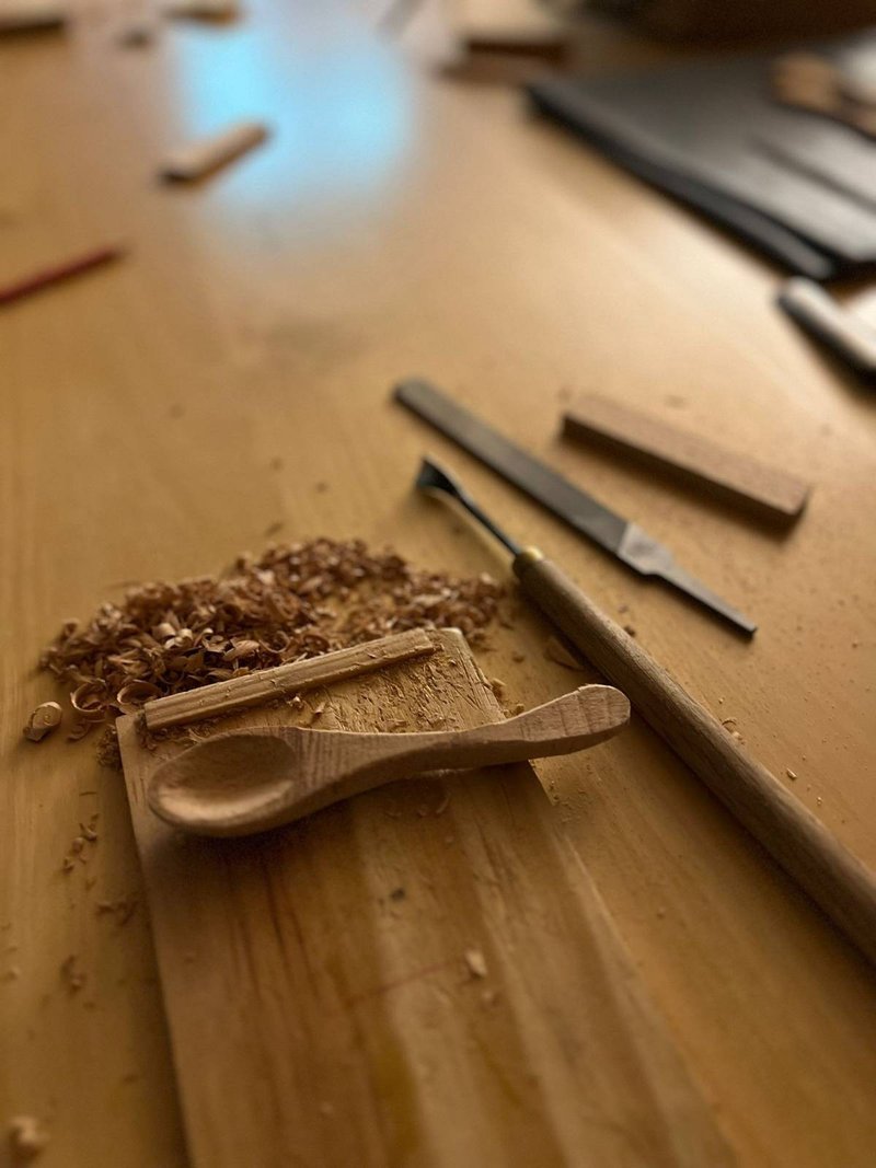 [Experience] Wooden teaspoon making class - งานฝีมือไม้/ไม้ไผ่ - ไม้ 