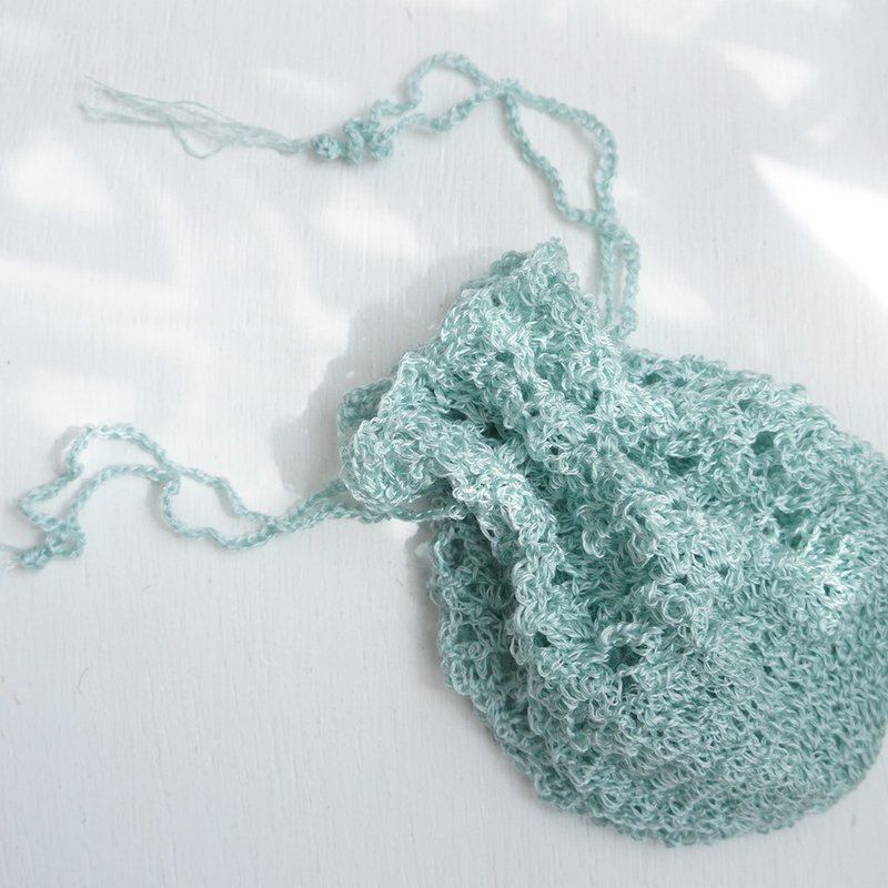 Ba-ba (m) Openwork Drawstring bag No.KPS0 - 化妝包/收納袋 - 其他材質 藍色