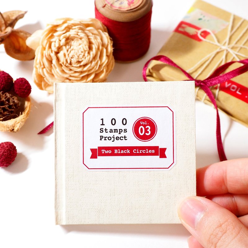 100 Stamps Project - Vol.3 Record Book [Handmade Mini Book] - ปกหนังสือ - กระดาษ 