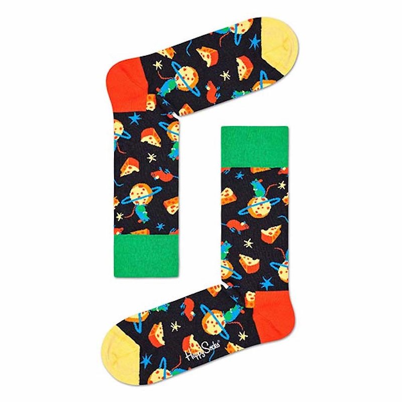 Cotton & Hemp Socks - [Seasonal Sale] HAPPY SOCKS Moon Mouse Socks (36-40)