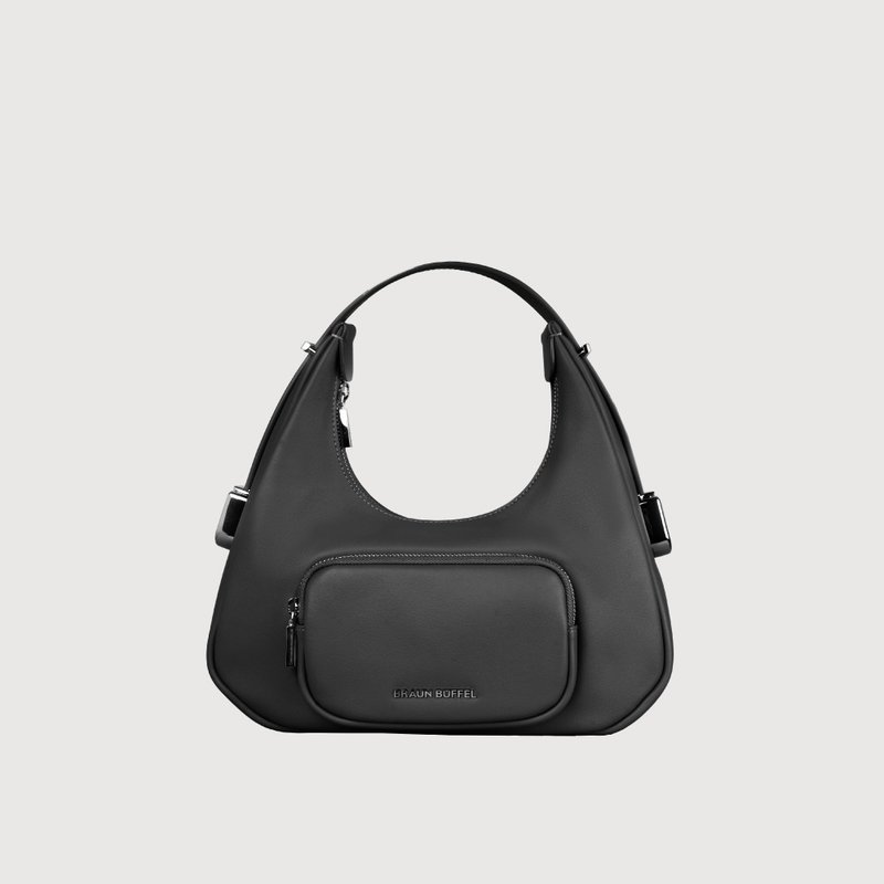 [Free gift bag] Ruiya small shoulder bag-black/BF848-26-BK - กระเป๋าถือ - หนังแท้ สีดำ