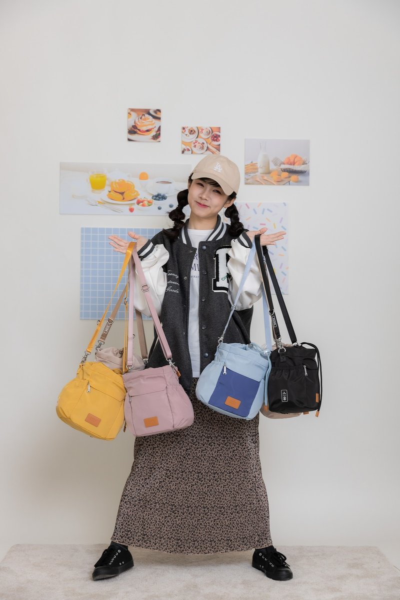 [RITE New Product] EV02 Puff Bag in five colors, side backpack and handbag to wear - กระเป๋าแมสเซนเจอร์ - วัสดุอีโค 