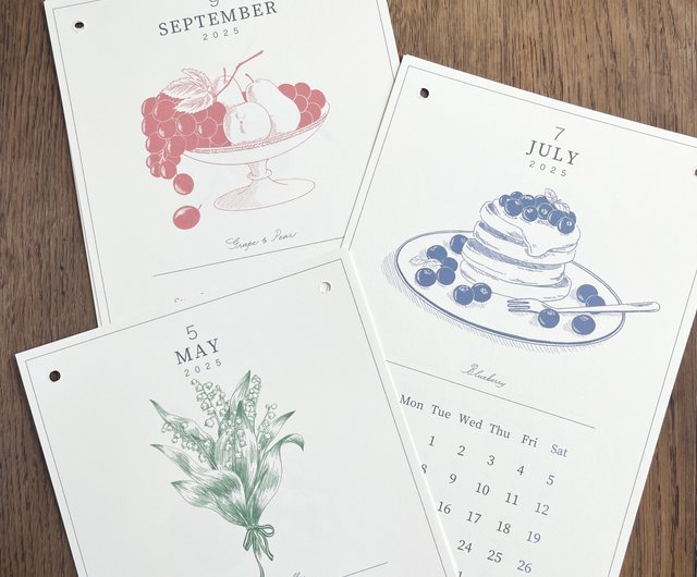 2025年】ボタニカル壁掛けカレンダー - ショップ Nostalgique~illust