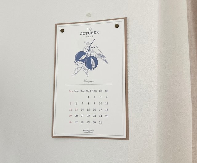 2025年】ボタニカル壁掛けカレンダー - ショップ Nostalgique~illust