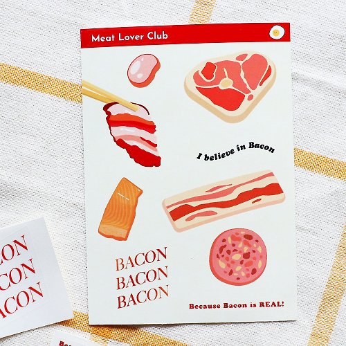 The Breakfast Club Studio Sticker pad : Meat Lover Club