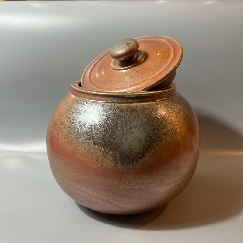 柴燒兩斤茶倉 / 古樸落灰茶倉 / 小平凡手作 - 其他 - 陶 卡其色