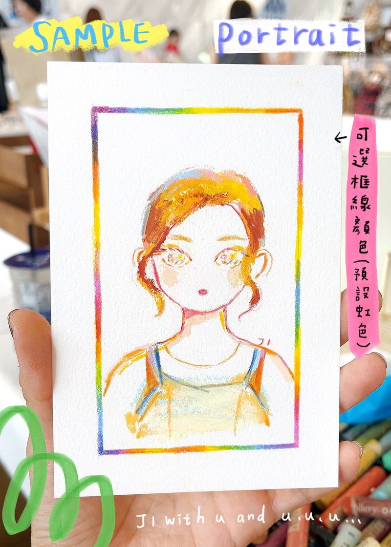 似顔絵 / オリジナル原画イラスト / フレームなし / 記念ギフトにおすすめ - 似顔絵 - 紙 