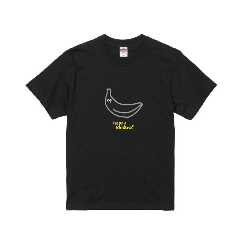 happy banana 特別版 短T  真黑皮香蕉 T-shirt  自創品牌 A010 - 男 T 恤 - 棉．麻 多色