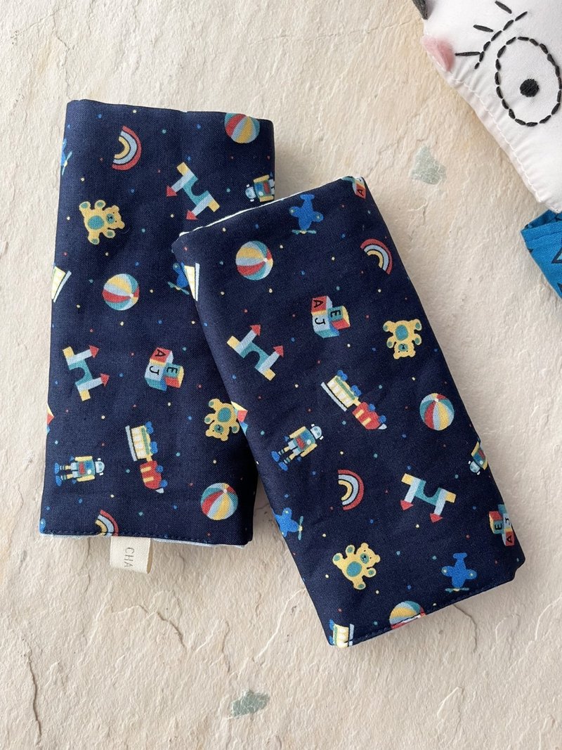 玩具滿天星     手工純棉六層紗寶寶背帶用口水巾/可雙面用 - 圍兜/口水巾 - 棉．麻 藍色