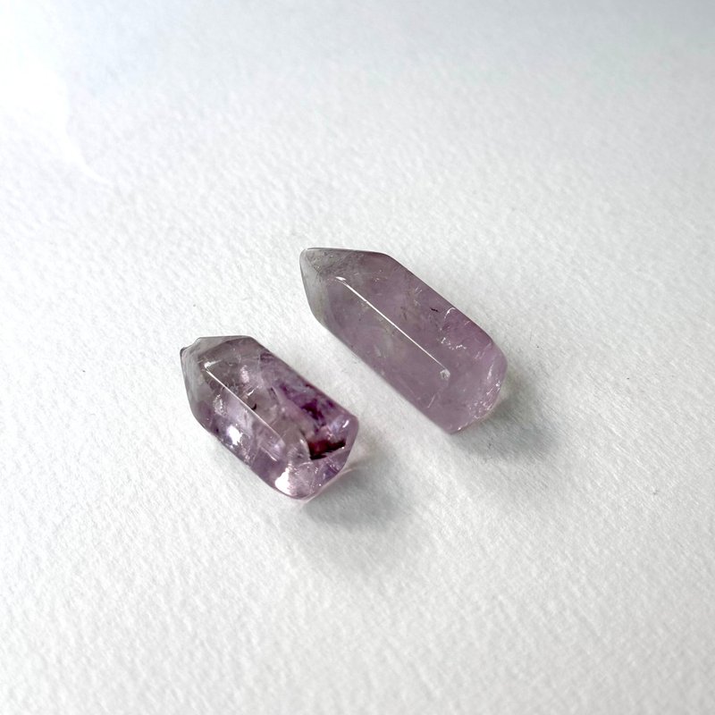 [Aquarius Pisces | February Birthstone] Amethyst | Mini Hexagonal Pillar Office Home Healing Decoration - Items for Display - Crystal Purple