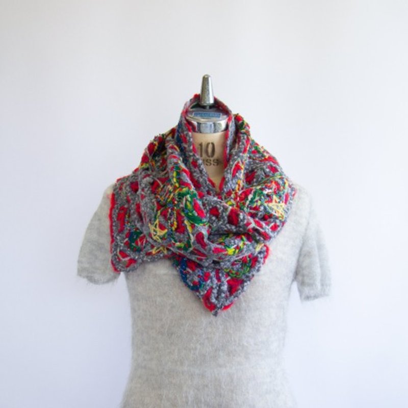 Layered Year Tree Scarf - Scarves - Wool Multicolor