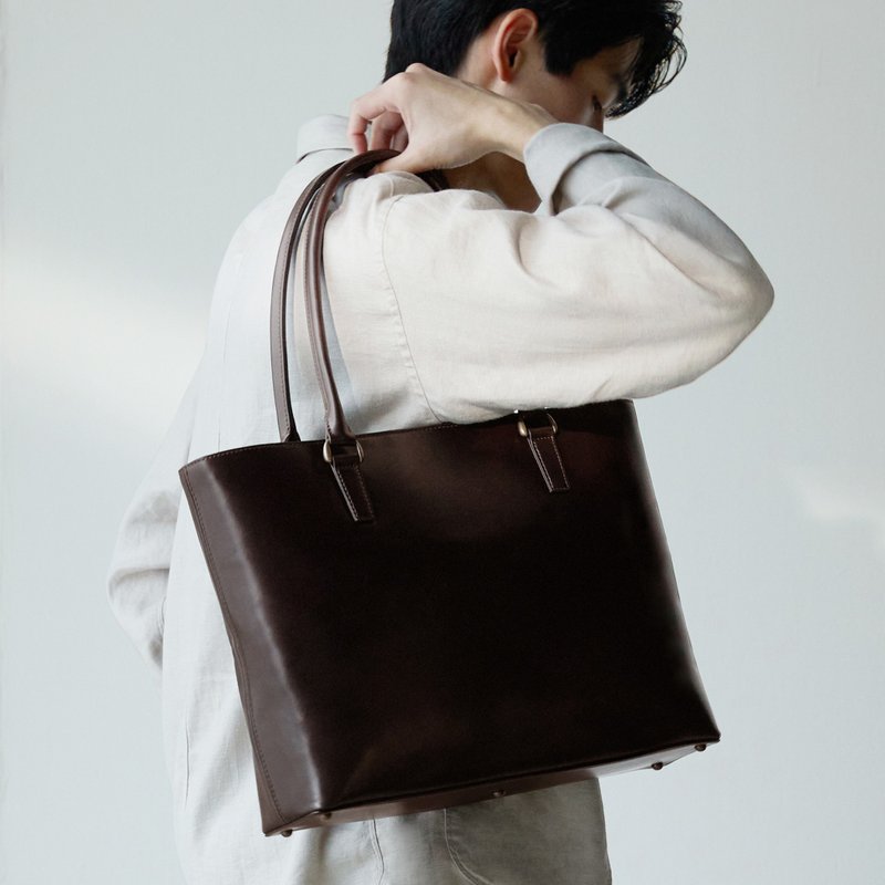 Antique Thin Tote Bag 2023 Edition-Retro Brown(Limited time only while stocks last) - Messenger Bags & Sling Bags - Genuine Leather Brown