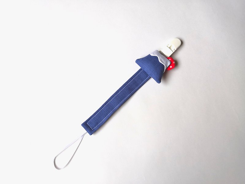 Pacifier clip pacifier chain Mount Fuji - ขวดนม/จุกนม - ผ้าฝ้าย/ผ้าลินิน สีน้ำเงิน
