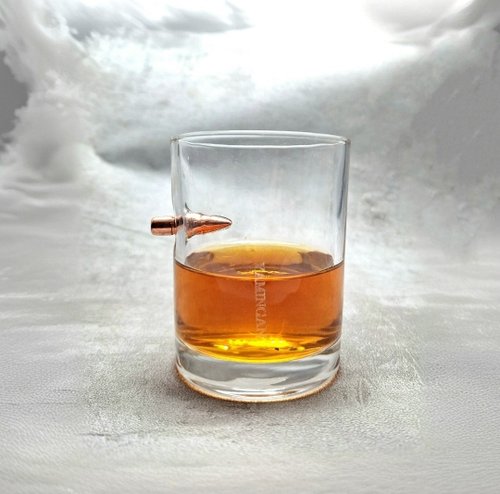 臺式起飛 邊緣手作 威士忌杯 子彈 造型 玻璃杯 禮物 男友 父親 朋友 杯子 酒杯