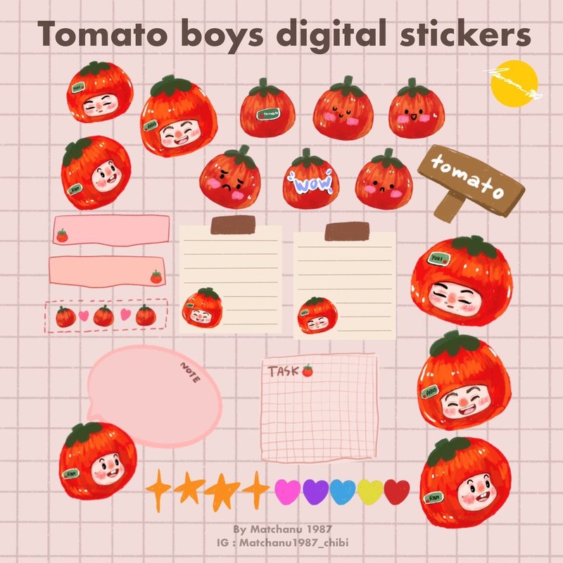 Digital stickers - Tomayo boys (png.files) Personal use rights - 電子手帳及素材 - 其他材質 