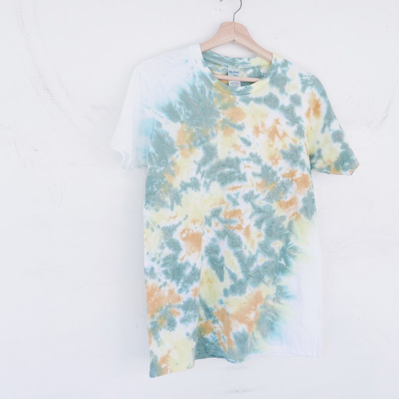 Tie dye/T-shirt/Garment/Custom size/Men/Women :Chrysanthemum: - เสื้อยืดผู้หญิง - ผ้าฝ้าย/ผ้าลินิน สีส้ม