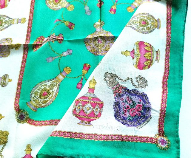 トラサルディ ヴィンテージ スカーフ アンティーク 香水瓶 20.5 x 20