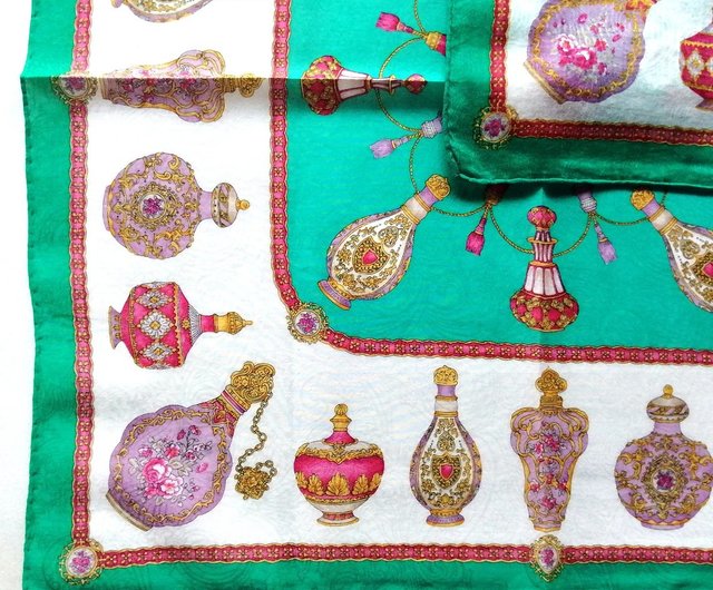 トラサルディ ヴィンテージ スカーフ アンティーク 香水瓶 20.5 x 20