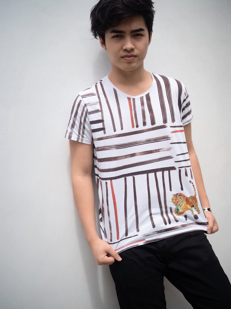 Tiger_男 version - Men's T-Shirts & Tops - Cotton & Hemp 
