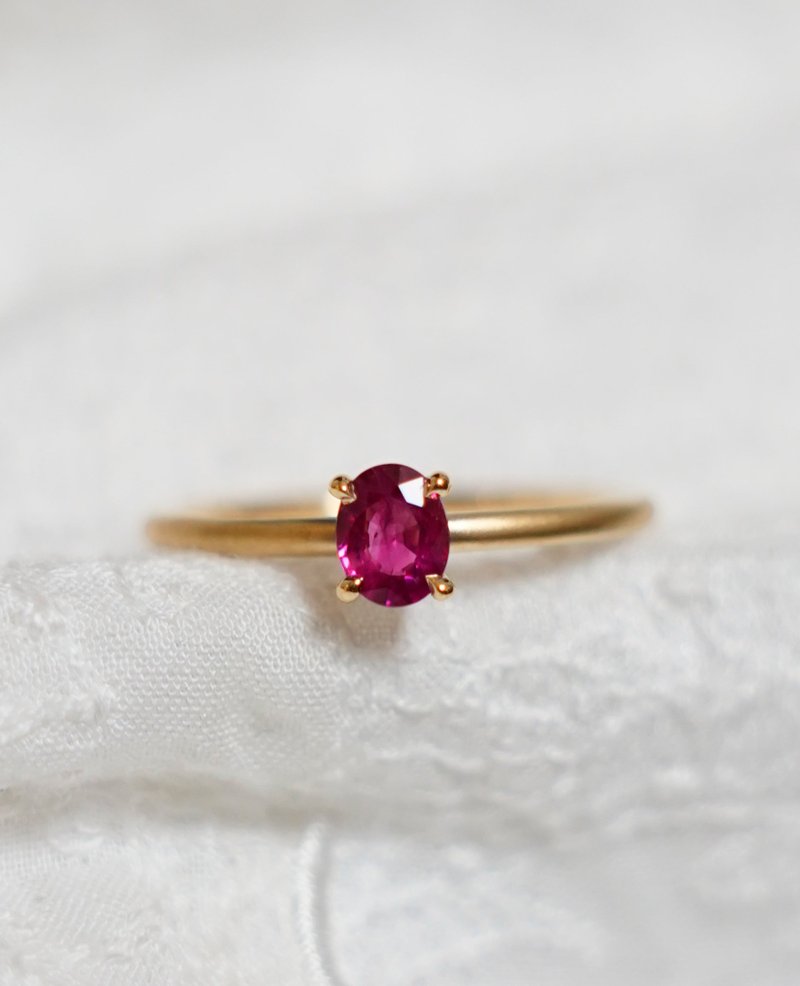 K18 Ruby Ring - 戒指 - 其他金屬 紅色