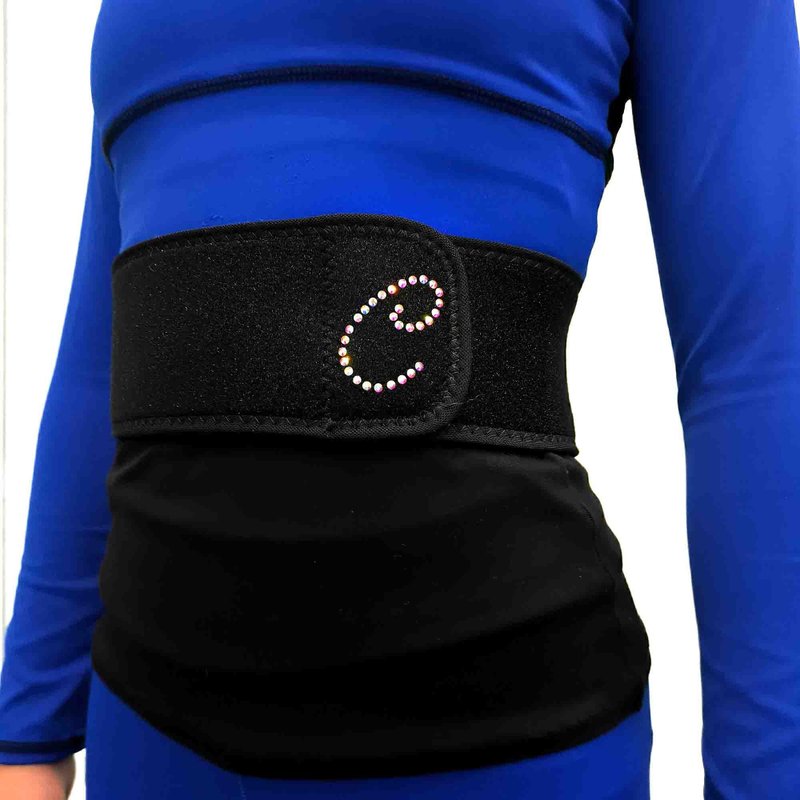 運動護腰帶 可訂製水鑽字母適用於花式滑冰 舞蹈與健身 - 運動/健身器材 - 聚酯纖維 黑色