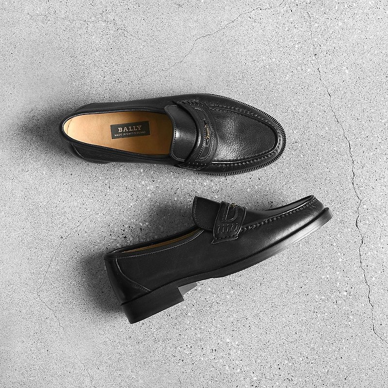Bally 樂福鞋/Vintage古著 - 女牛津鞋/樂福鞋 - 真皮 黑色