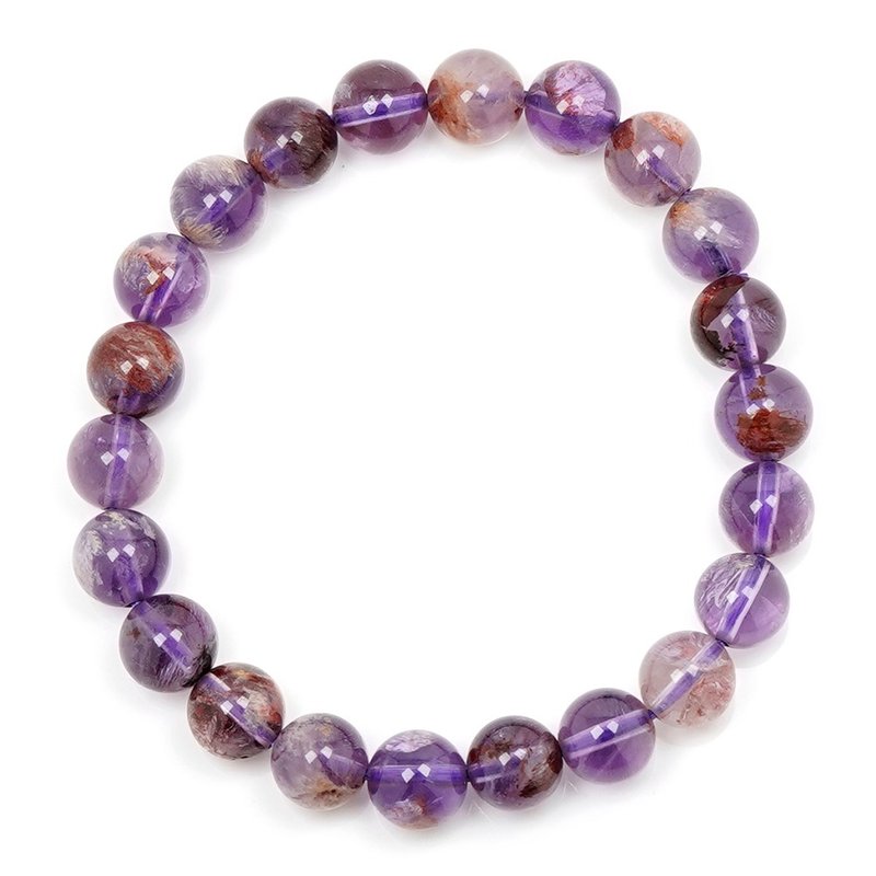 Purple Phantom Quartz 8mm Bracelets - สร้อยข้อมือ - เครื่องประดับพลอย หลากหลายสี