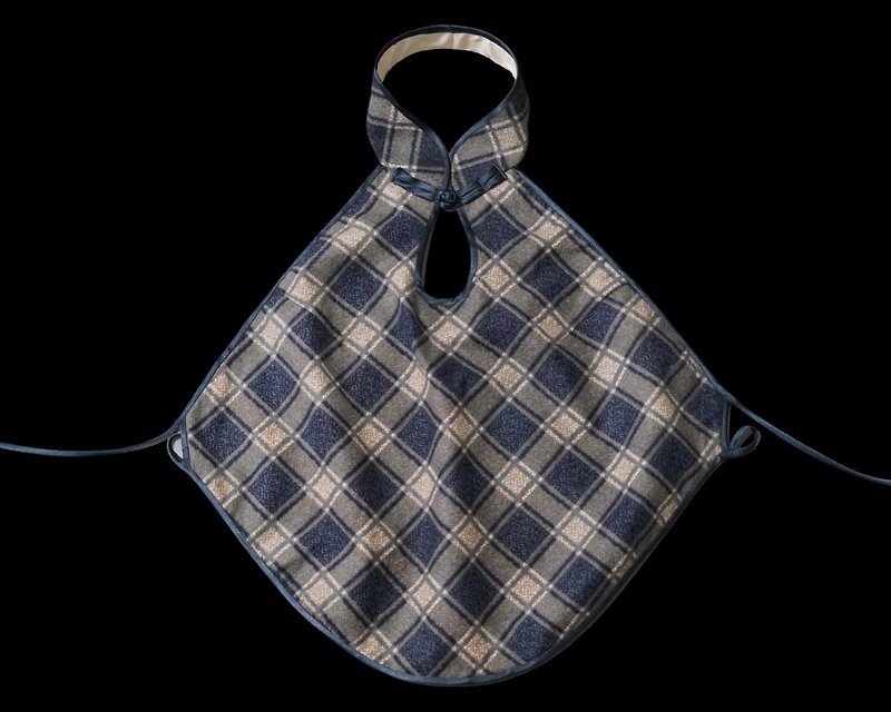 [Christmas gift box/customized gift] Yuori remade apron, socks chest | Thick plaid | - Women's Tops - Polyester Blue