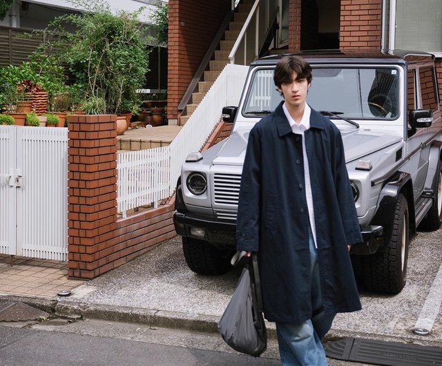 Japanese Retro Lapel Double-Breasted Trench Coat - Shop YOSHIYOYI