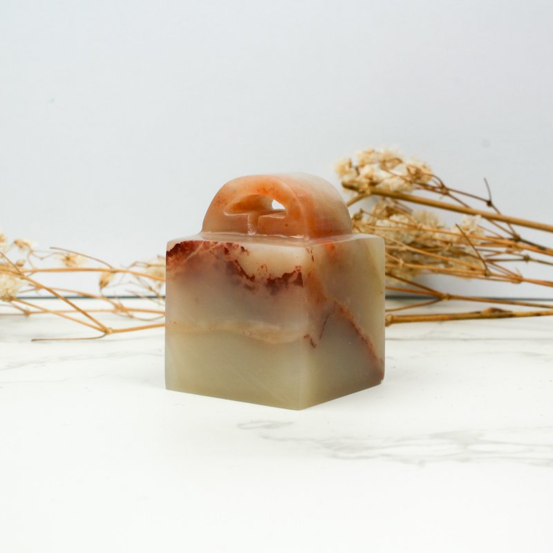 客製化手工印章-|老撾石印鈕-2.5 x 2.5 CM|手工篆刻印章 - 印章/印台 - 石頭 