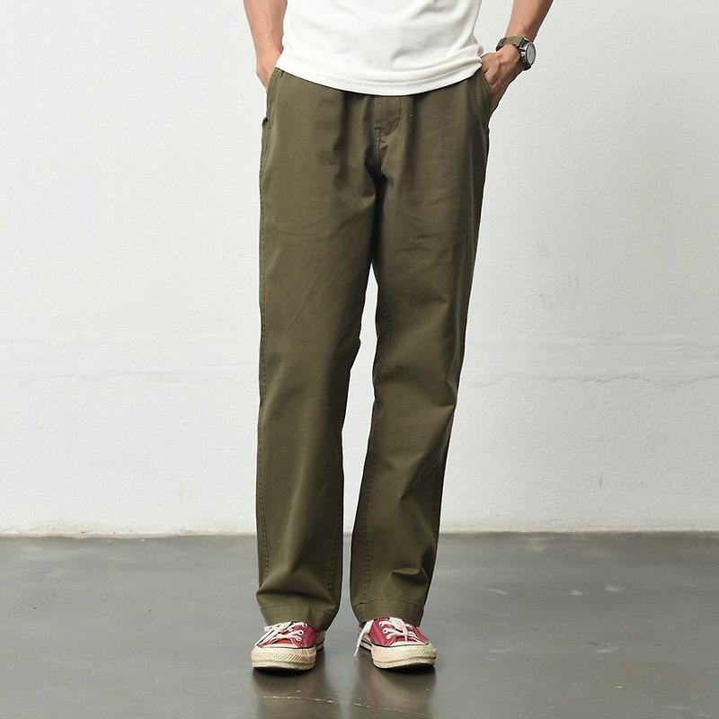chichaqu | Cotton Straight Pants - Heavy weight - กางเกงขายาว - ผ้าฝ้าย/ผ้าลินิน 