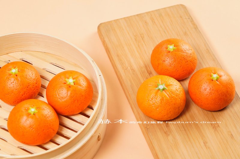 Lucky orange shaped steamed buns - Cake & Desserts - Other Materials Orange