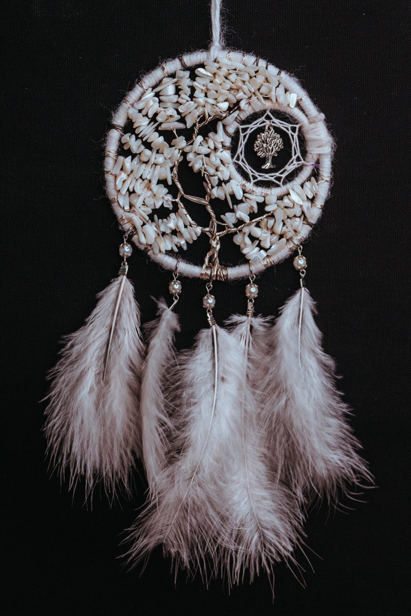 Handmade Dreamcatcher - 【Tree of Life (Shell)】 - Items for Display - Other Materials White