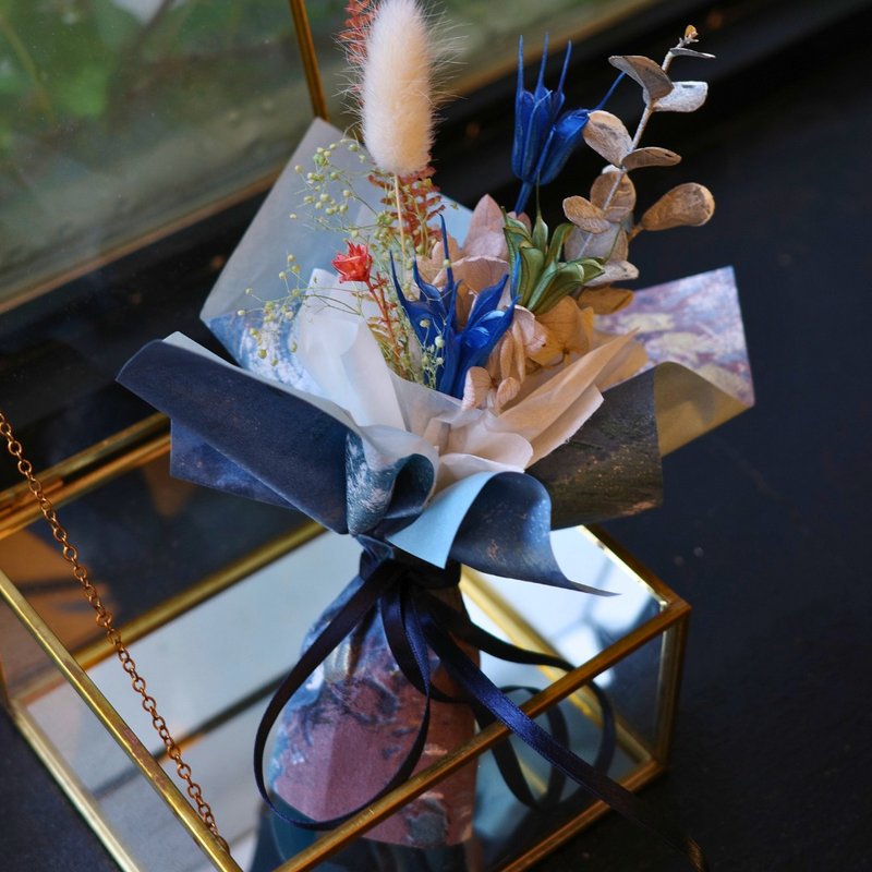 Palm dried bouquetl Gift exchangel Home decorationsl Office gadgetsl Blue series l - ช่อดอกไม้แห้ง - วัสดุอื่นๆ 