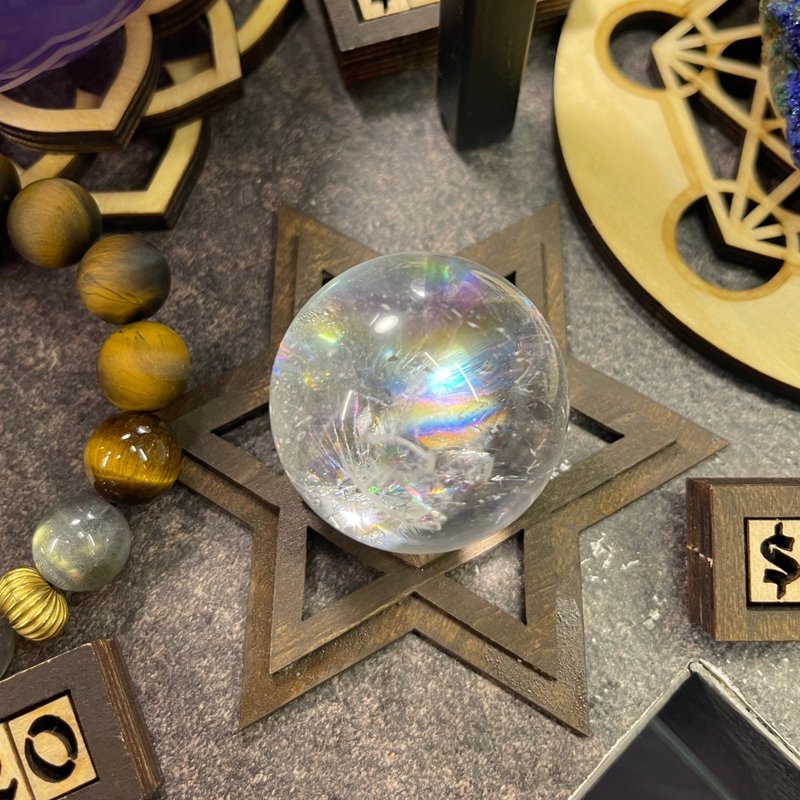 【晶石擺件】36mm 白水晶球 /家居 辦工室佈置 - 擺飾/家飾品 - 水晶 白色
