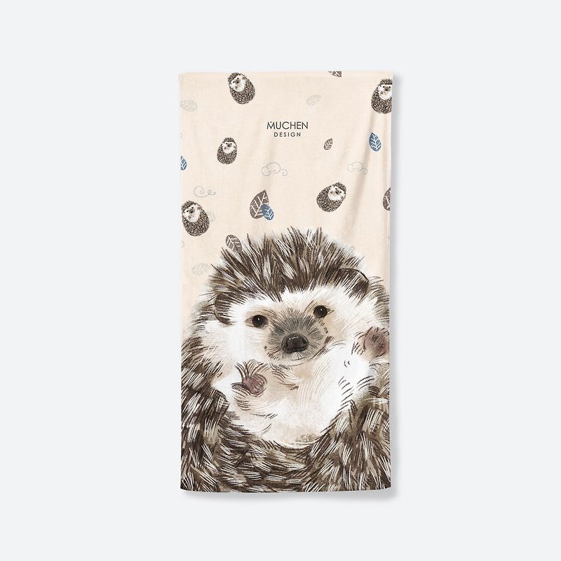 Matsuba hedgehog-bath towel blanket - Towels - Carbon Fiber Multicolor