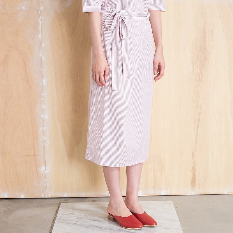 Front fringed skirt - Skirts - Cotton & Hemp 