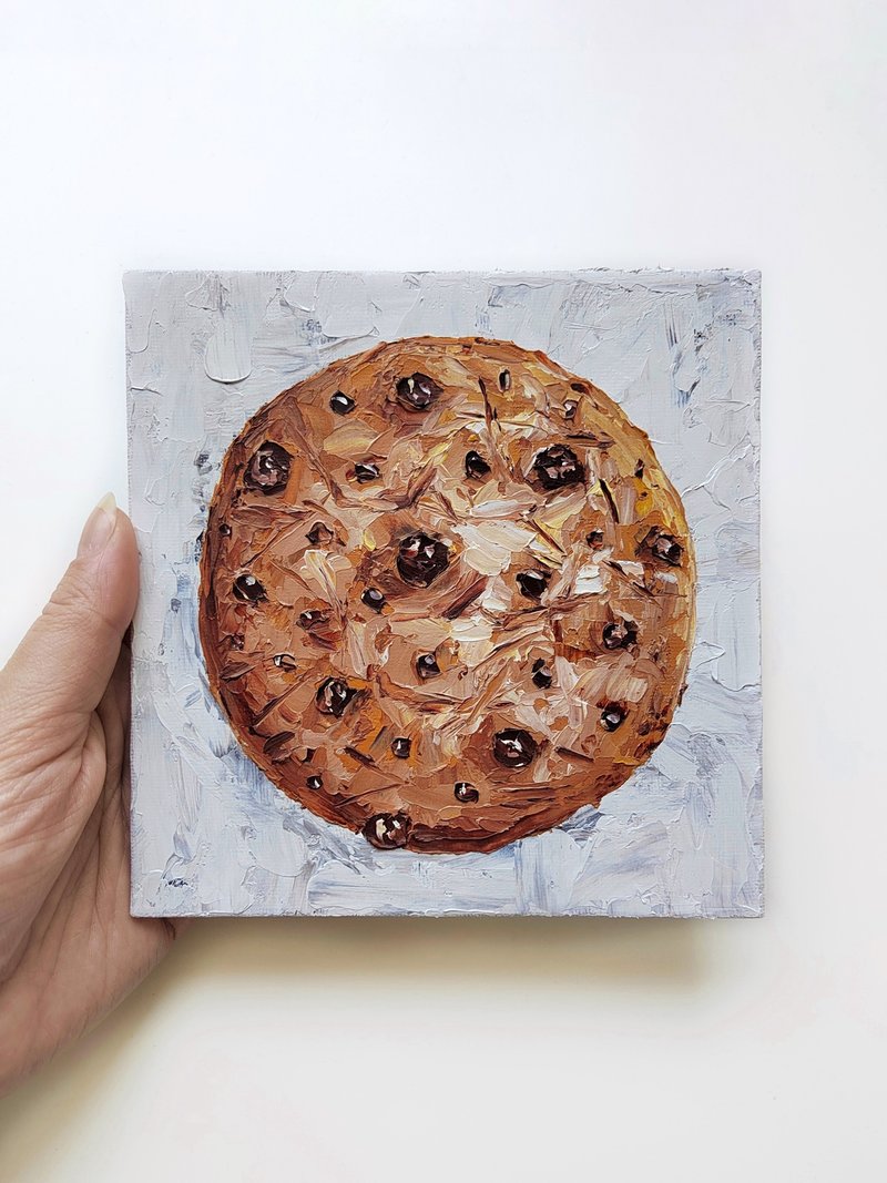 Cookie oil painting, Impasto oil painting, Original Artwork, Food Painting - 壁貼/牆壁裝飾 - 其他材質 多色