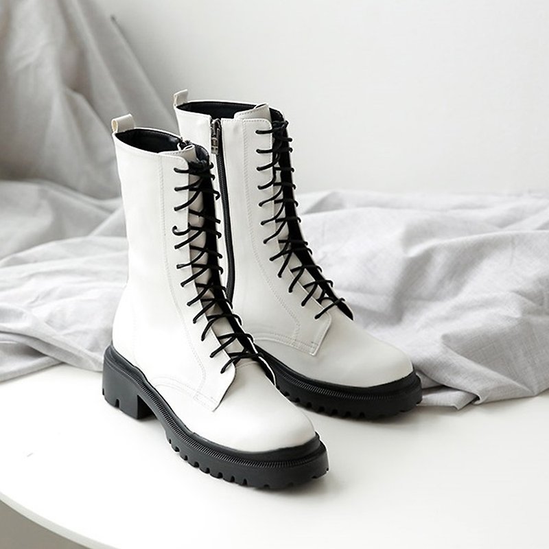 PRE-ORDER – MACMOC Goofy White Boots - Women's Booties - Other Materials 