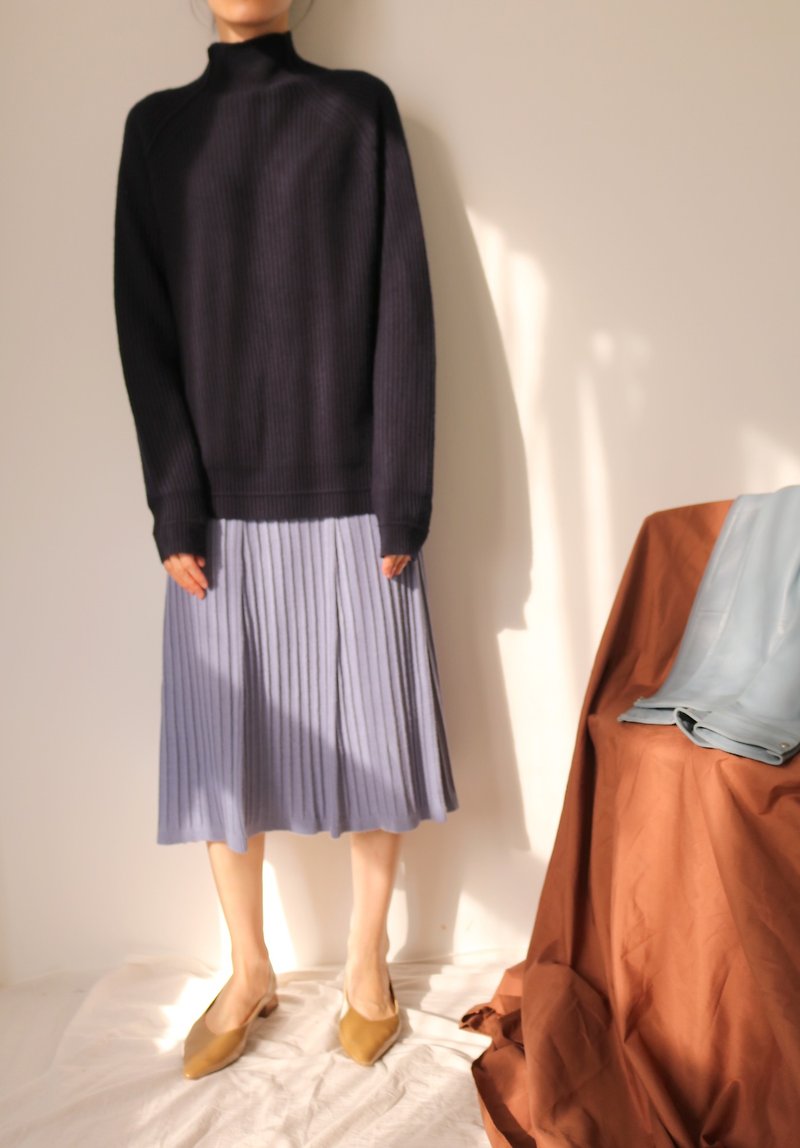 Muse Sweater Kashmir wool sweater multicolor - สเวตเตอร์ผู้หญิง - ขนแกะ สีน้ำเงิน