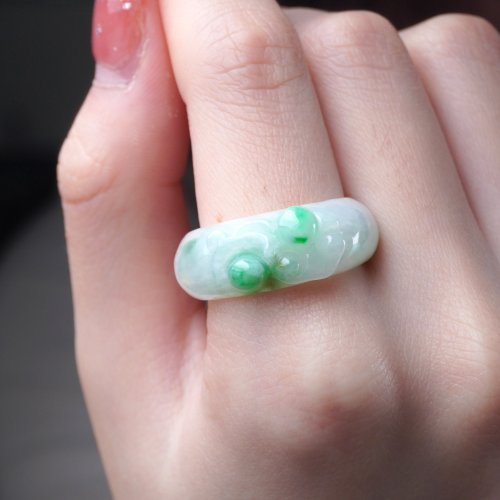 瓔珞珠寶盒 E.L.Jewelry Box 飄陽綠翡翠如意玉戒戒指 | 國際16圍 | 天然緬甸玉翡翠A貨 | 送禮