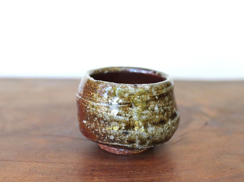 Bizen ware sake cup gi-026 - แก้วไวน์ - ดินเผา สีนำ้ตาล