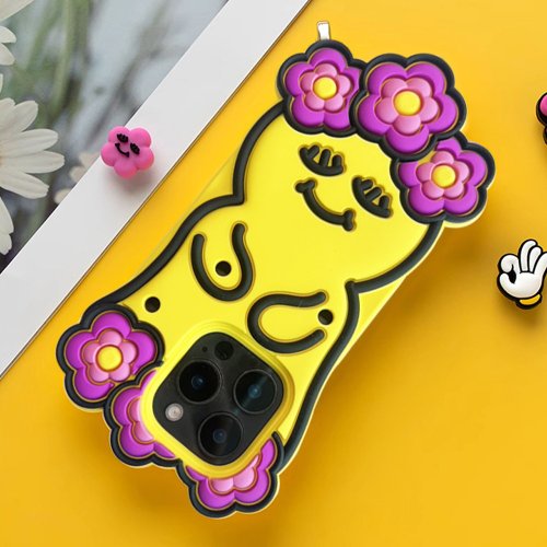 Candies 【Candies】iPhone 16 Pro - 花花睡眠寶寶 黃 手機殼