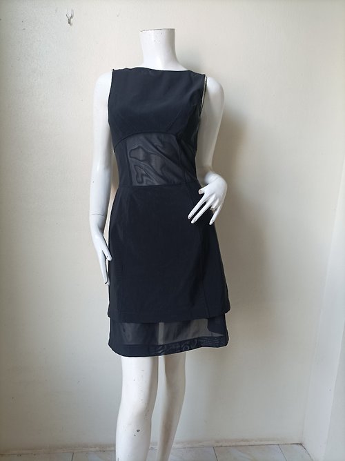 cvintageland PF Paola Frani dress, Black See through dress Size GB 8, US 8