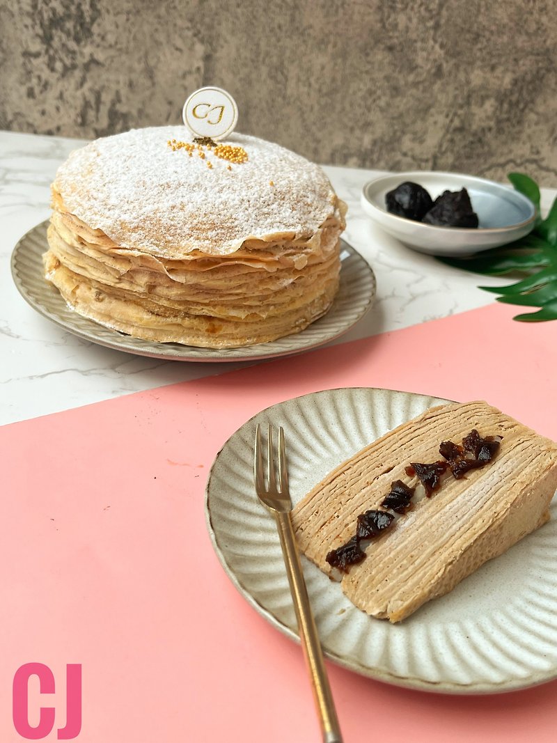 Tieguanyin layer cake with Nantou stuffed plums - Cake & Desserts - Fresh Ingredients 