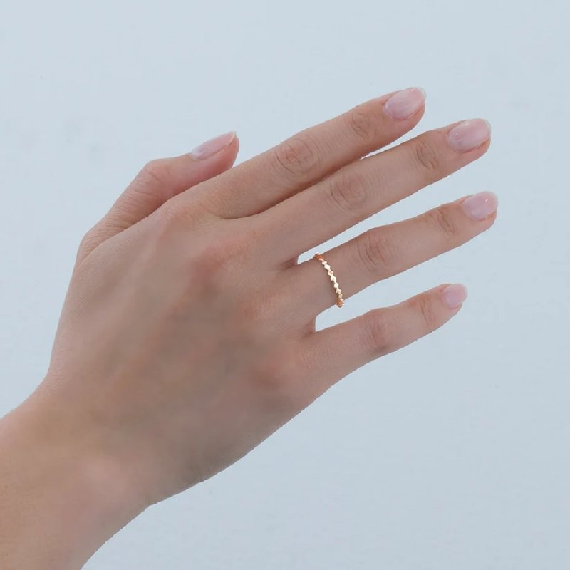 Japanese MONATELIER | K10 (gold) ring [Argyle Gold Ring] - แหวนทั่วไป - เครื่องประดับ สีทอง