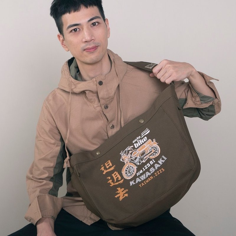 單車包 Cycling Pack - 歐兜麥 (軍綠) - 側背包/斜背包 - 棉．麻 綠色