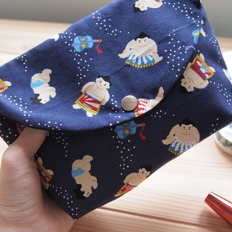[Similar hand] hand made cosmetic bag storage bag storage bag Japanese traditional color - กระเป๋าถือ - ผ้าฝ้าย/ผ้าลินิน 
