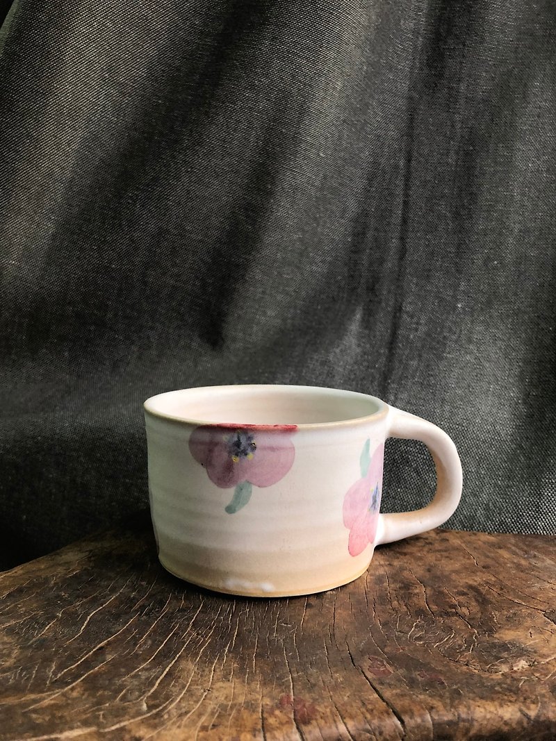 Kuwado Summer Flower Soup Cup - Cups - Pottery 