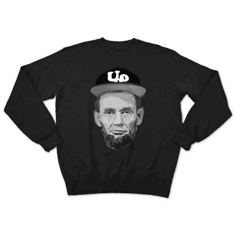 Abraham Lincoln Outdoor (sweat black) - Men's T-Shirts & Tops - Cotton & Hemp Black